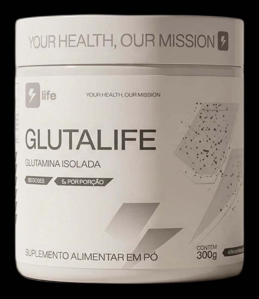 Glutalife — Glutamina Isolada · Sabor Neutro · 300g · 60 doses